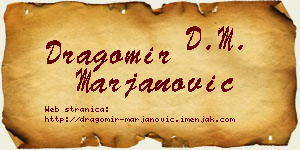 Dragomir Marjanović vizit kartica